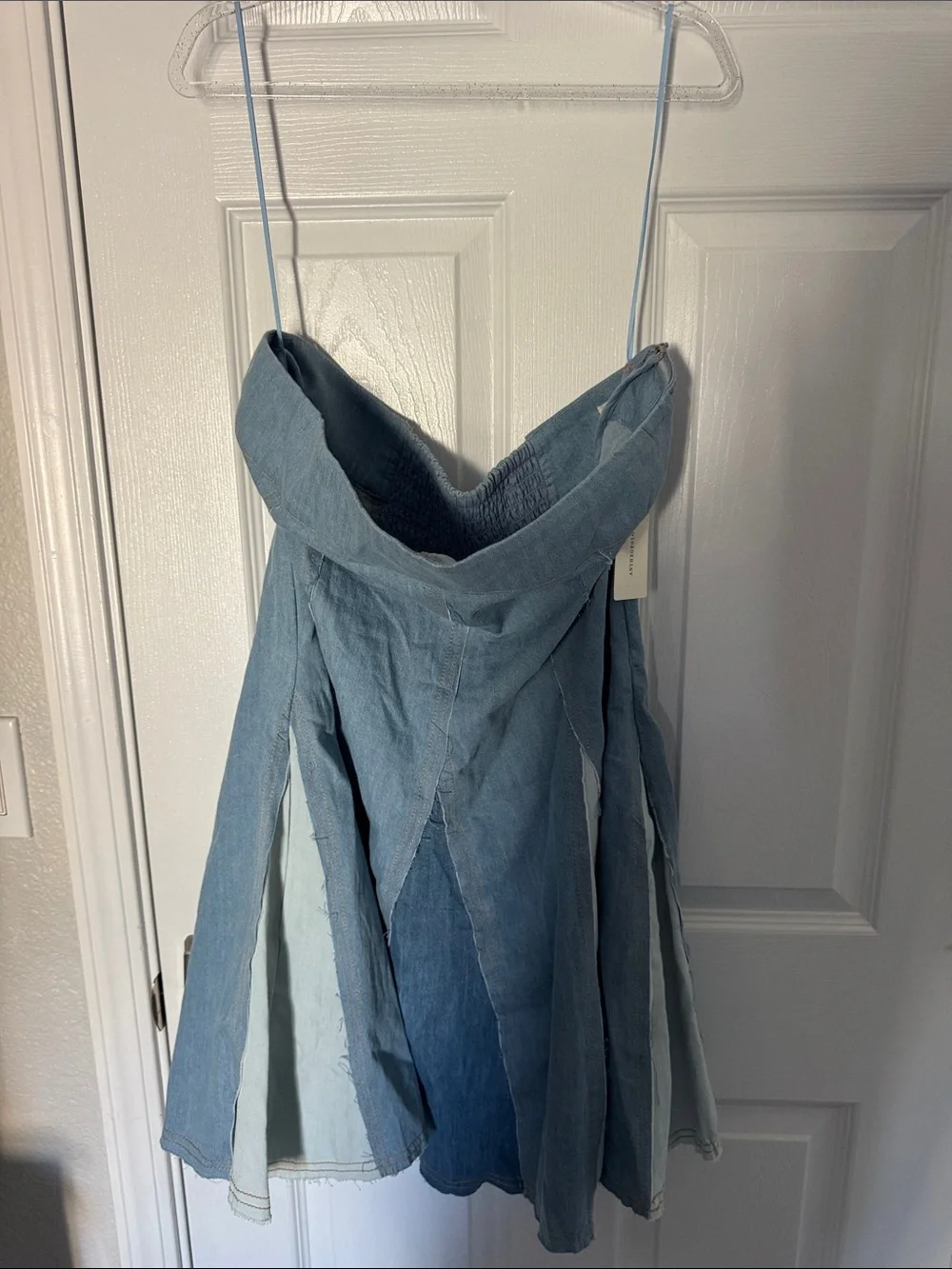 NWT Anthropologie Light Blue Denim mini dress